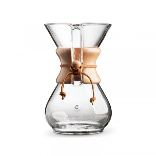Cafetière | Chemex design en verre et en bois - 6 tasses
