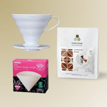 Kit Hario V60 02 et cafés Coutume