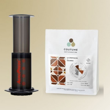 Coffret cadeau - Kit AeroPress et cafés Coutume