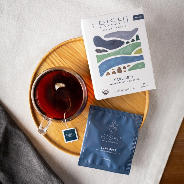 Thé Noir Bio Earl Grey - 15 sachets | RISHI